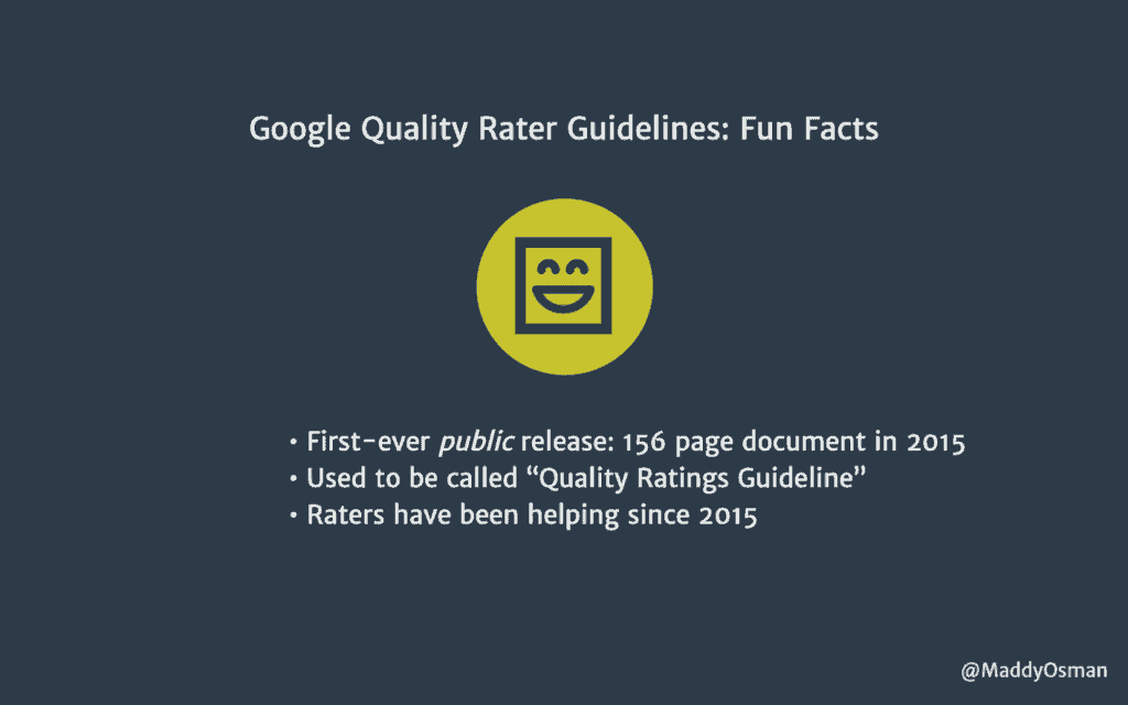 Google Search Quality Rater Guidelines Fun Facts
