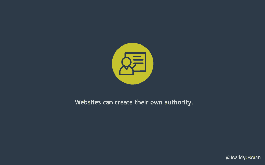 websites can create their own authority