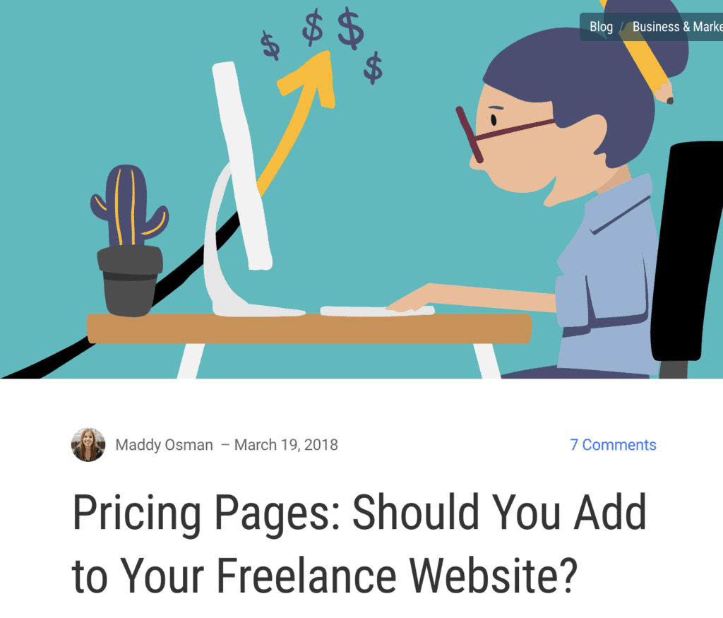 pricing pages