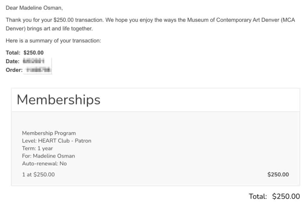 Denver Contemporary Art Museum Donation June 2021