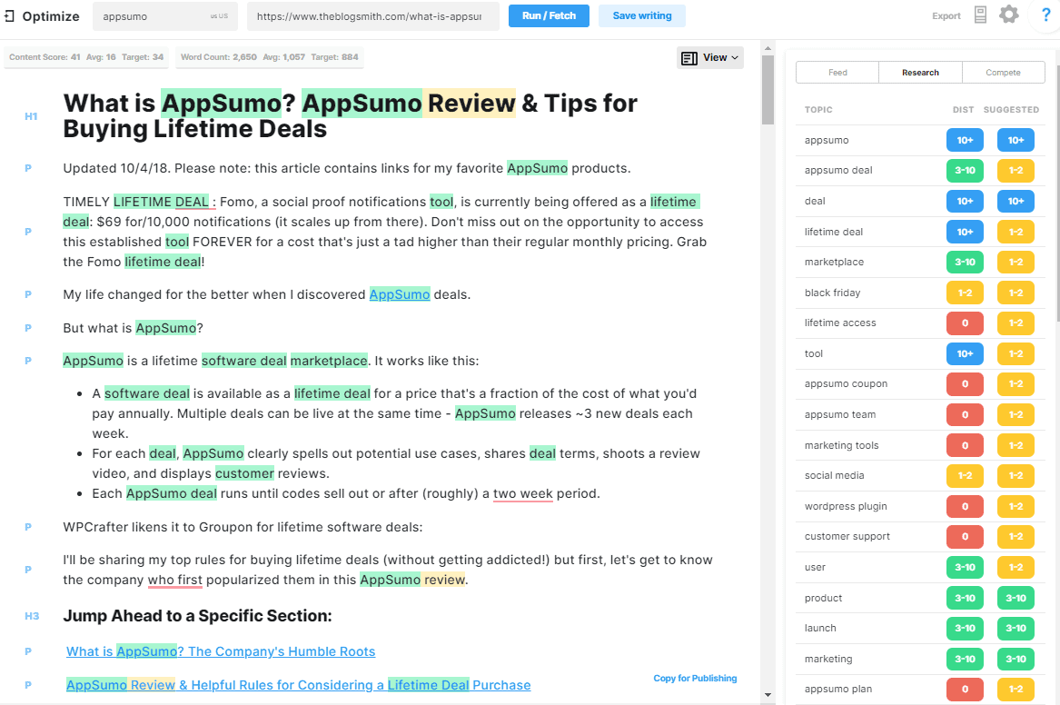 MarketMuse optimize feature