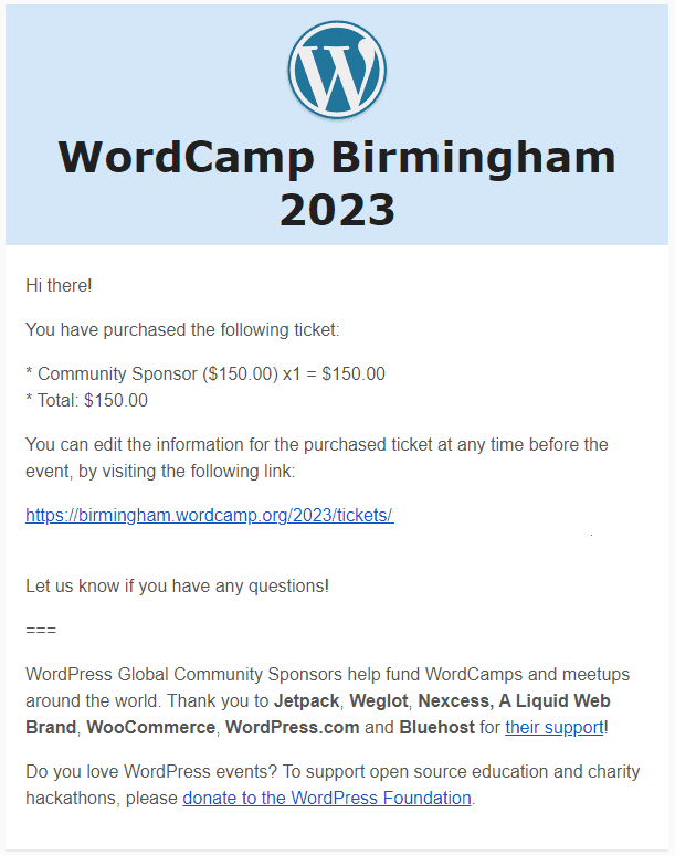 WordCamp Birmingham 2023