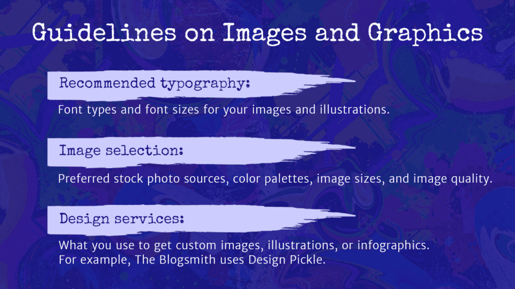 Image graphics guidelines