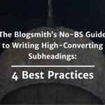 How to write subheadings