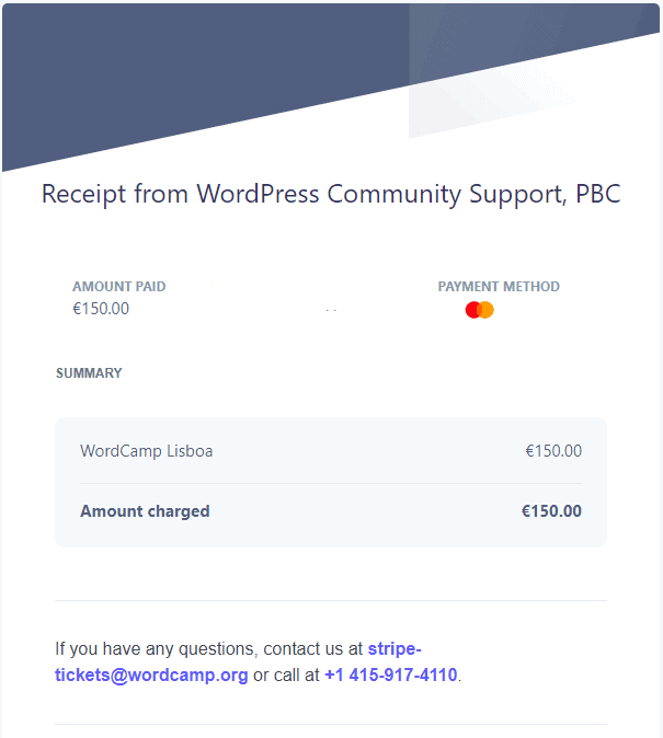 WordCamp Lisboa January Donation