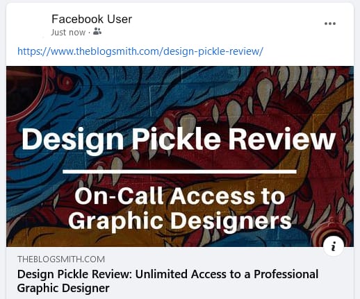 Facebook post showing a featured image for a shared blog post.