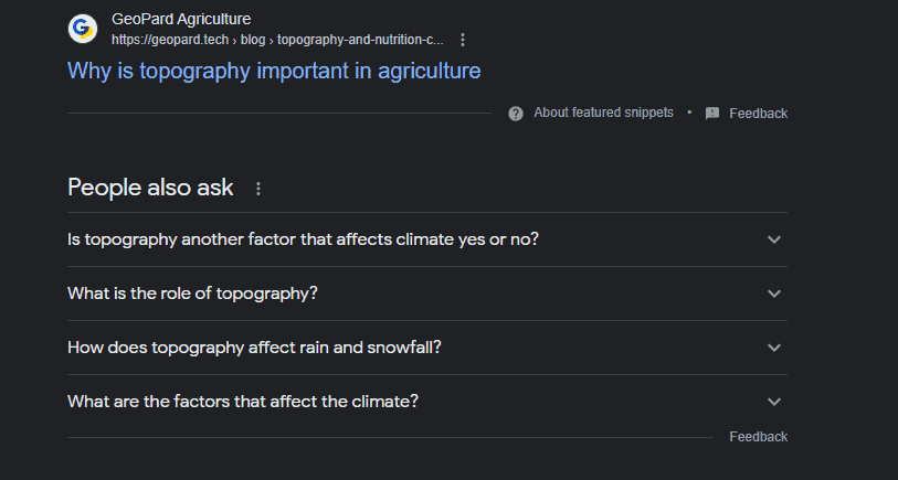 Discover related queries with Google’s People Also Ask feature.