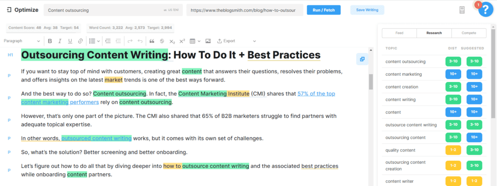 MarketMuse: A content ideation tool.