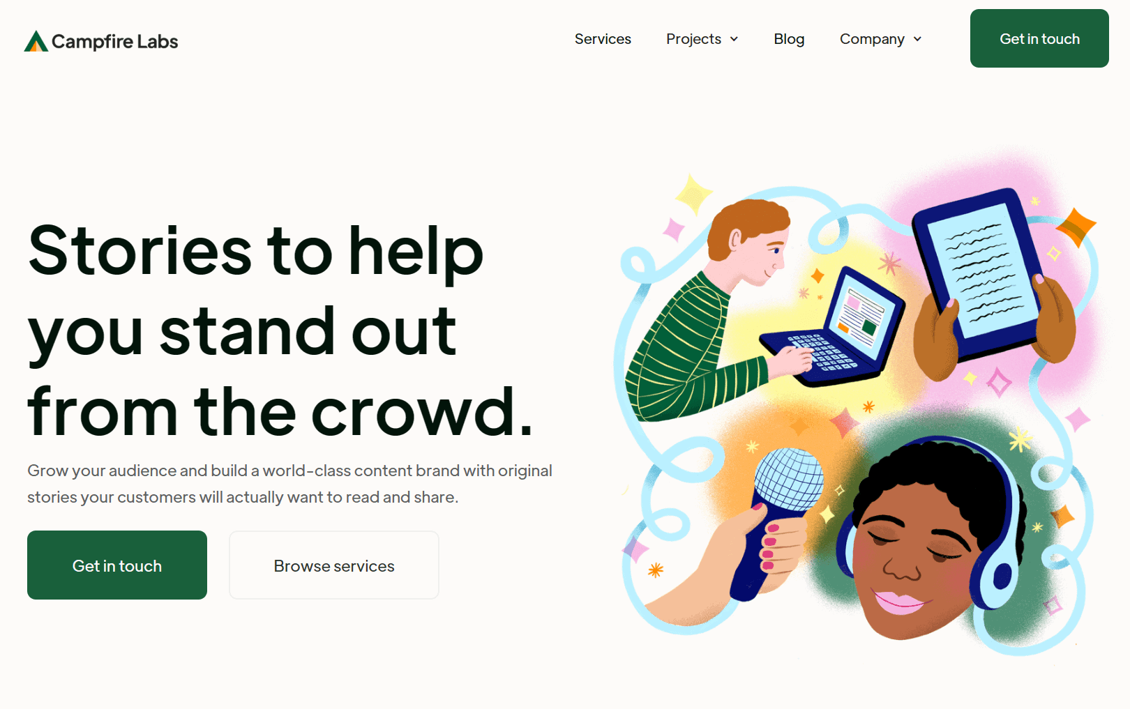 Campfire Labs leverages storytelling to get rankings for software companies.