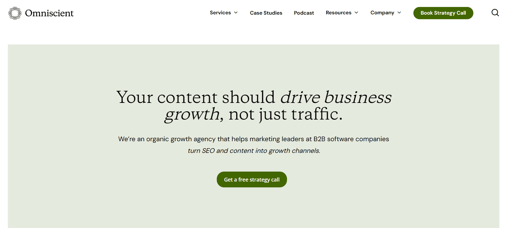 Omniscient Digital is a growth marketing agency for AI-focused businesses.