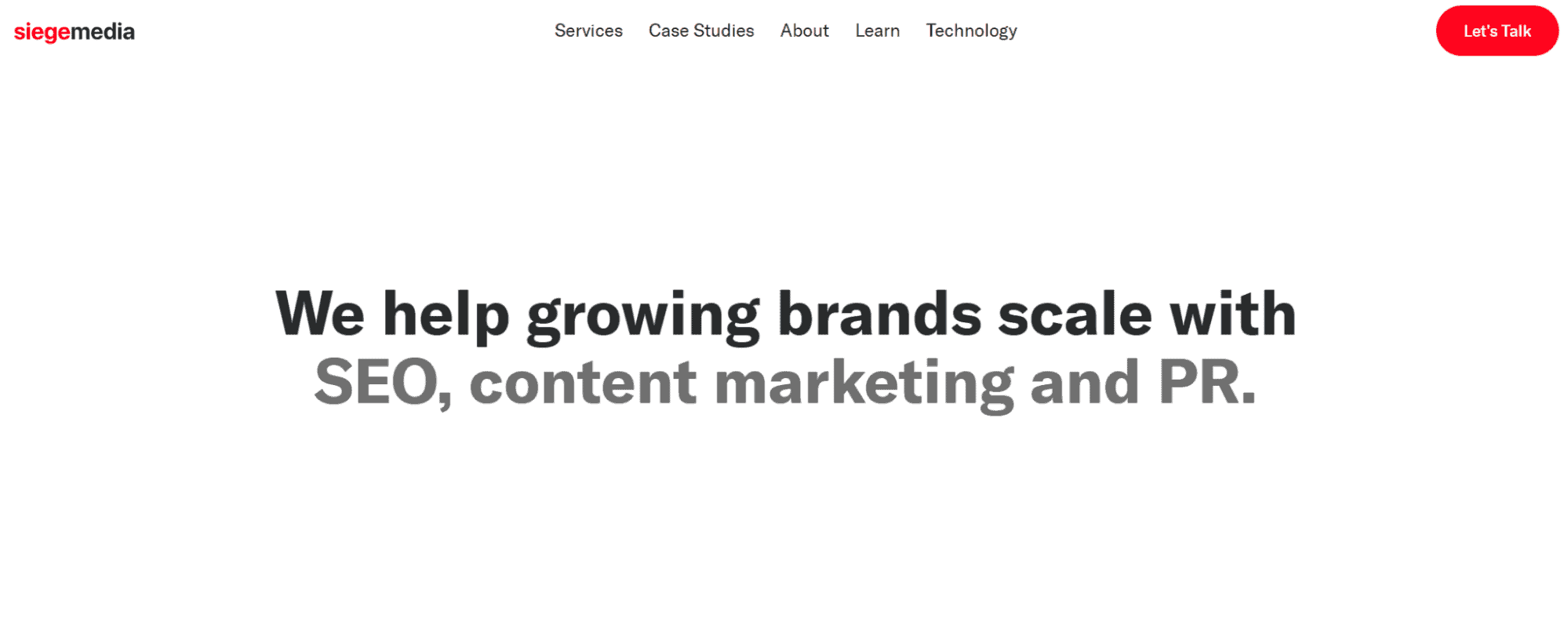 Siege Media is a digital marketing agency for SaaS, e-commerce, and fintech brands.