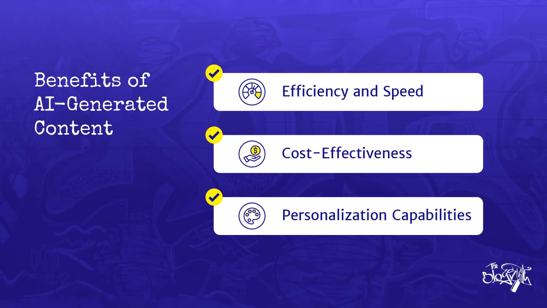 Benefits of AI-generated content.